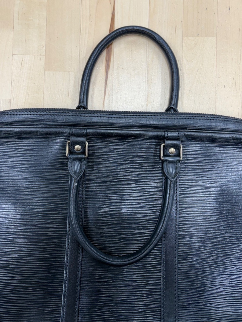 Vintage 1980’s Louis Vuitton Briefcase Epi Leather Black - Picture 10 of 15